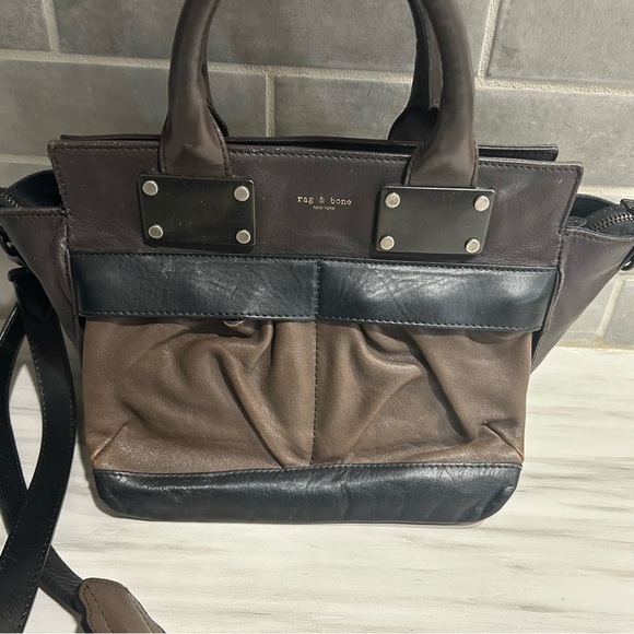 Rag & Bone Realm Two-Tone Leather Satchel Crossbody - Picture 3 of 12